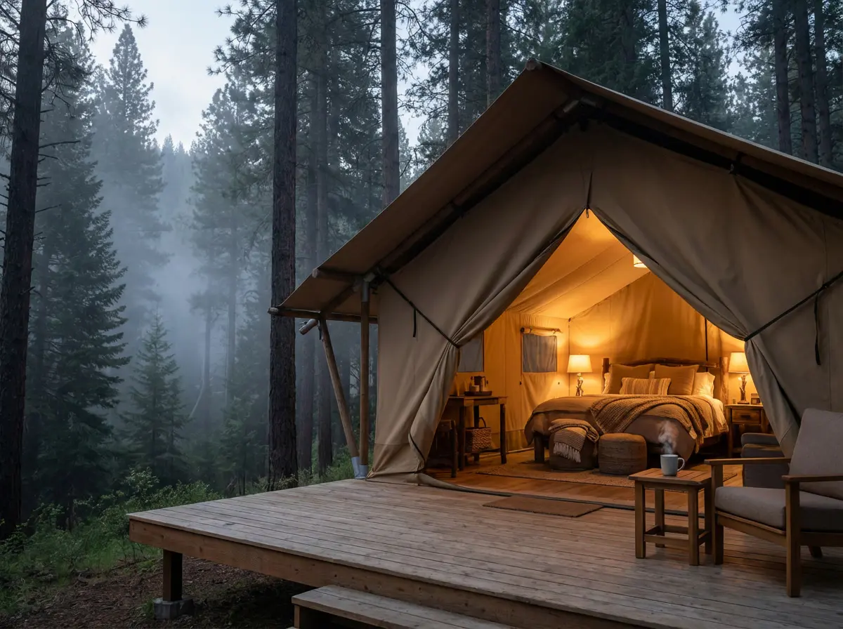 Что такое глэмпинг: отдых на природе с комфортом как альтернатива городским выходным